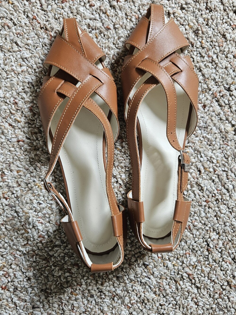 Classic Brown Women's Pointed Slingback Flats - Picture 5 of 7